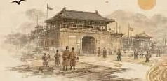 原作中城垣与门楼的小景